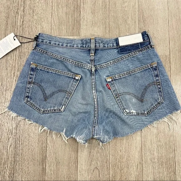 Levi’s REDONE Jean Denim SHORTS Size 27 - Picture 4 of 5